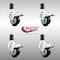 Service Caster 3 Inch 316SS Black Poly Swivel 1-1/2 Inch Expanding Stem Caster Set Lock Brake SCC-SS316TTLEX20S314-PPUB-BLK-112-4 - alternate 4